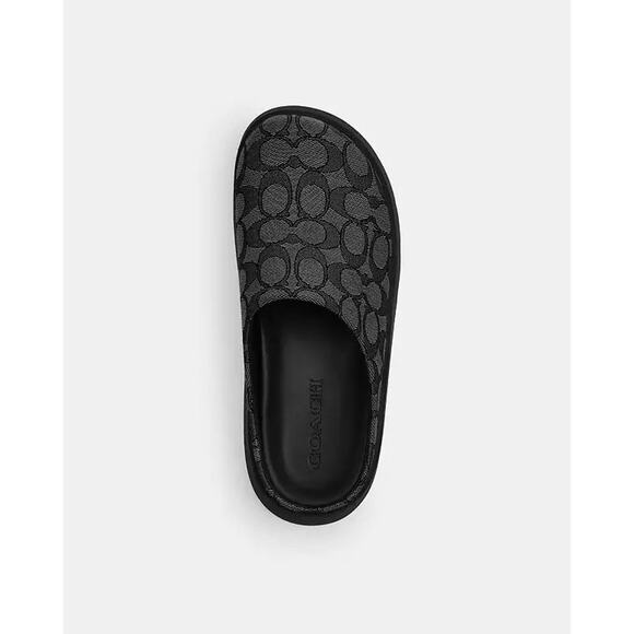 NWT Coach Women's Link Mule Signature Jacquard Black/Charcoal CBN24 US 9 - Picture 8 of 8